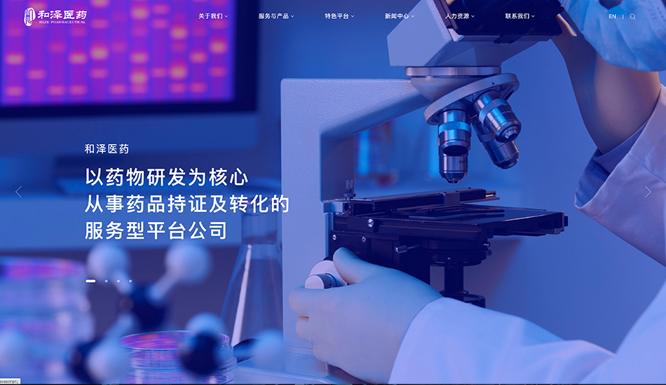 和泽医药_杭州网站建设案例作品_予尚网络