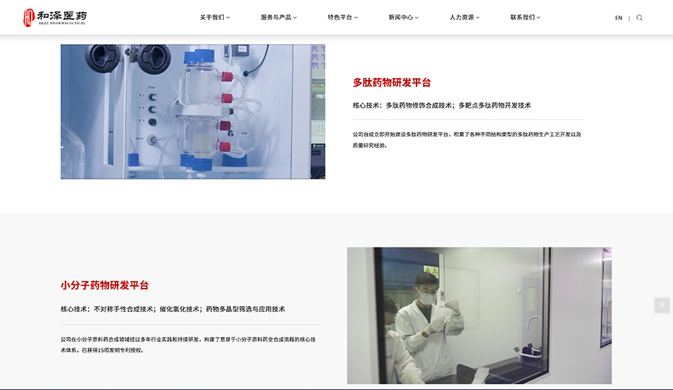 和泽医药_杭州网站建设案例作品_予尚网络